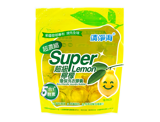Super Lemon Eco-Friendly Laundry Bubble -8g*18PCS